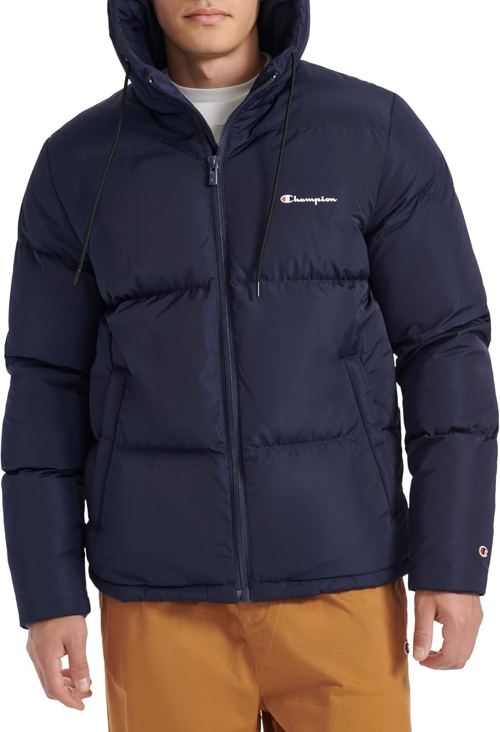image:imageChampion Mens Quilted Fullzip Hooded Puffer JacketPeacoat