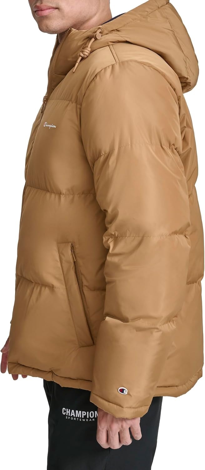image:imageChampion Mens Quilted Fullzip Hooded Puffer JacketTobacco