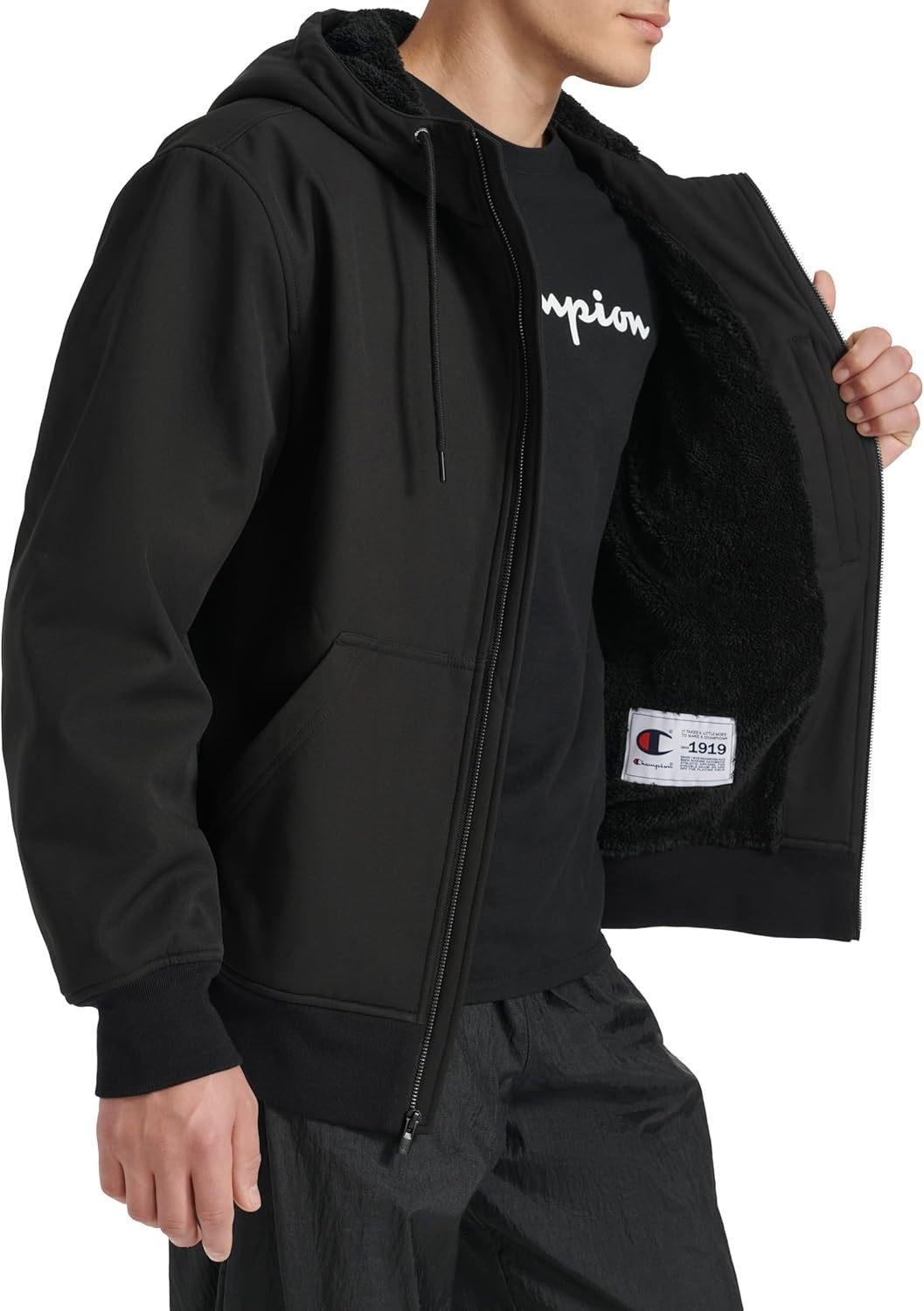 image:imageChampion Mens Sherpa Lined HoodieBlack