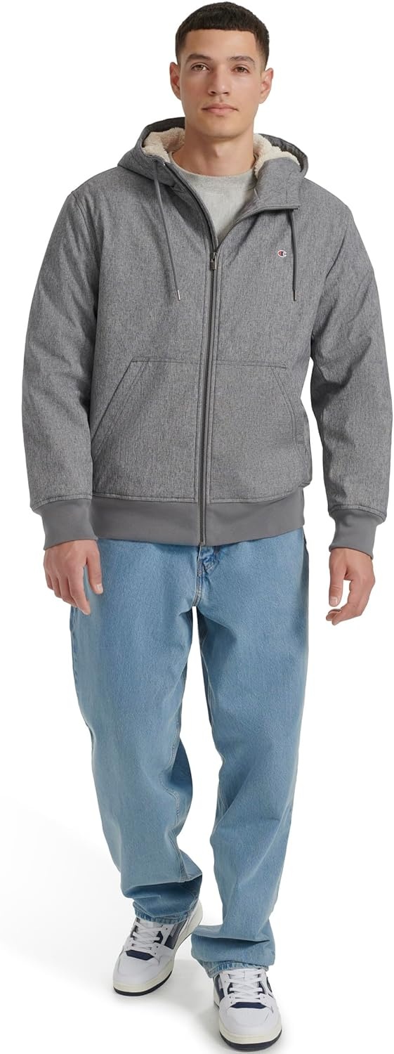 image:imageChampion Mens Sherpa Lined HoodieHeather Grey