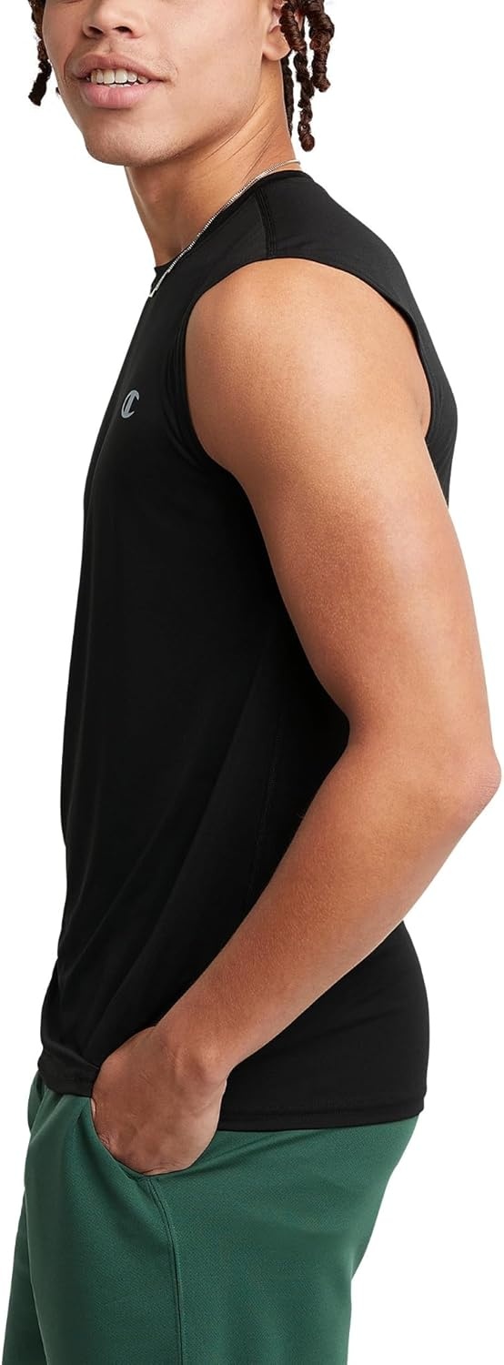 image:imageChampion Mens Sleeveless Tshirt Sport Tank Muscle Tshirt for Men Reg Or Big amp TallBlack