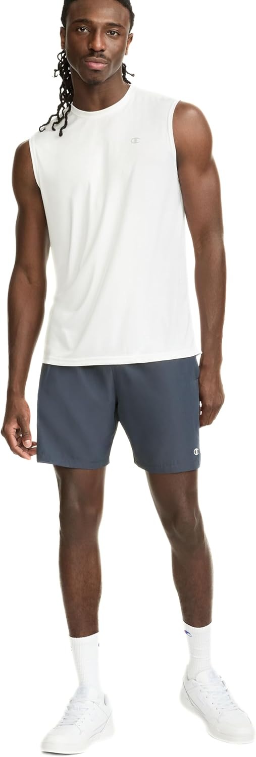 image:imageChampion Mens Sleeveless Tshirt Sport Tank Muscle Tshirt for Men Reg Or Big amp TallWhite