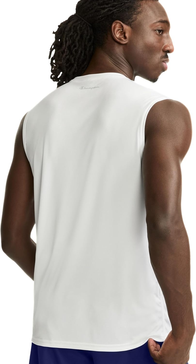 image:imageChampion Mens Sleeveless Tshirt Sport Tank Muscle Tshirt for Men Reg Or Big amp TallWhite