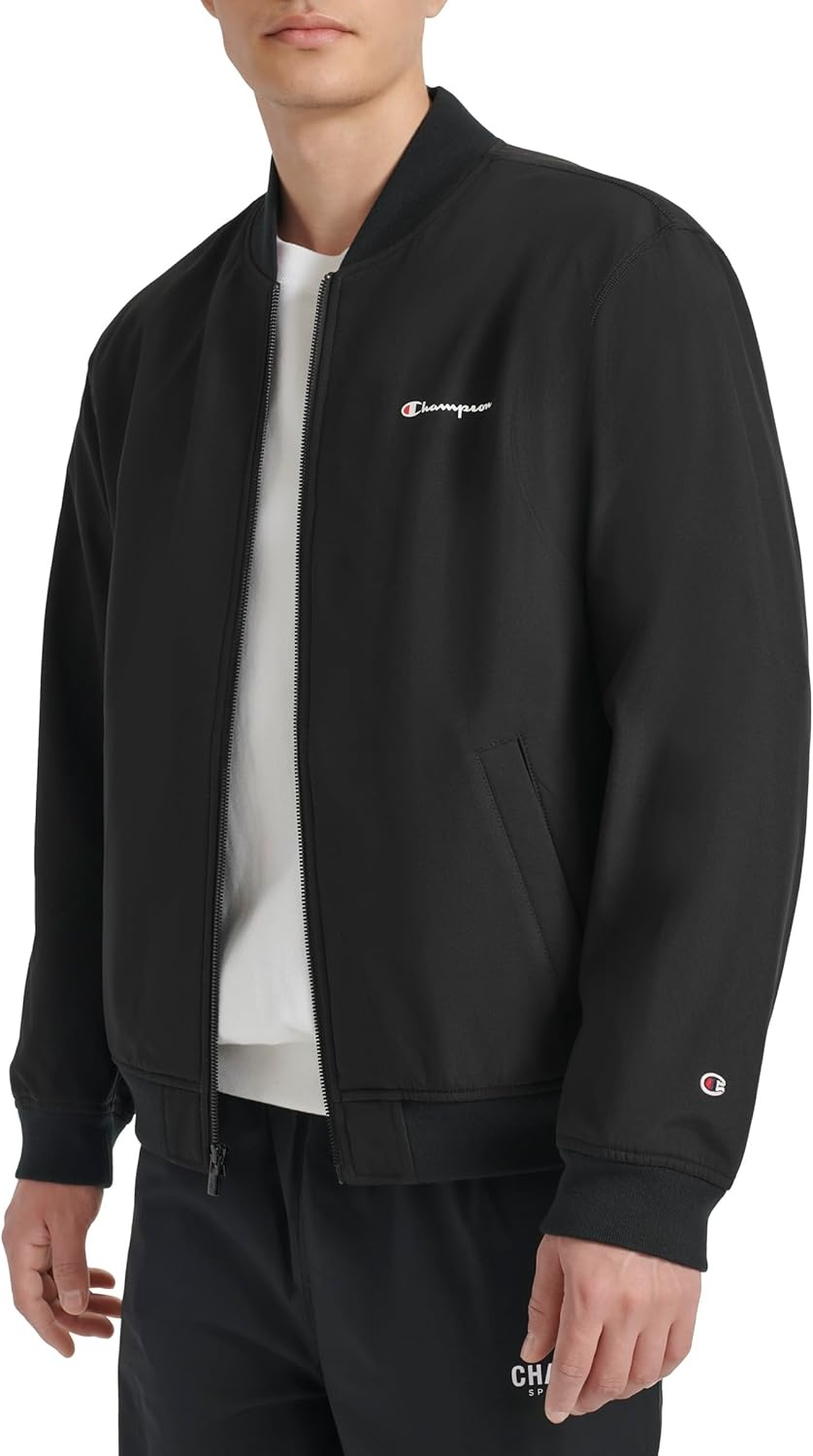image:imageChampion Mens Soft Shell Sport Bomber Jacket With LogoBlack