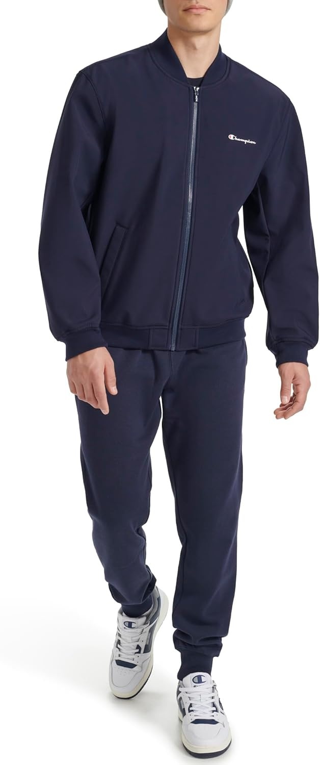 image:imageChampion Mens Soft Shell Sport Bomber Jacket With LogoPeacoat