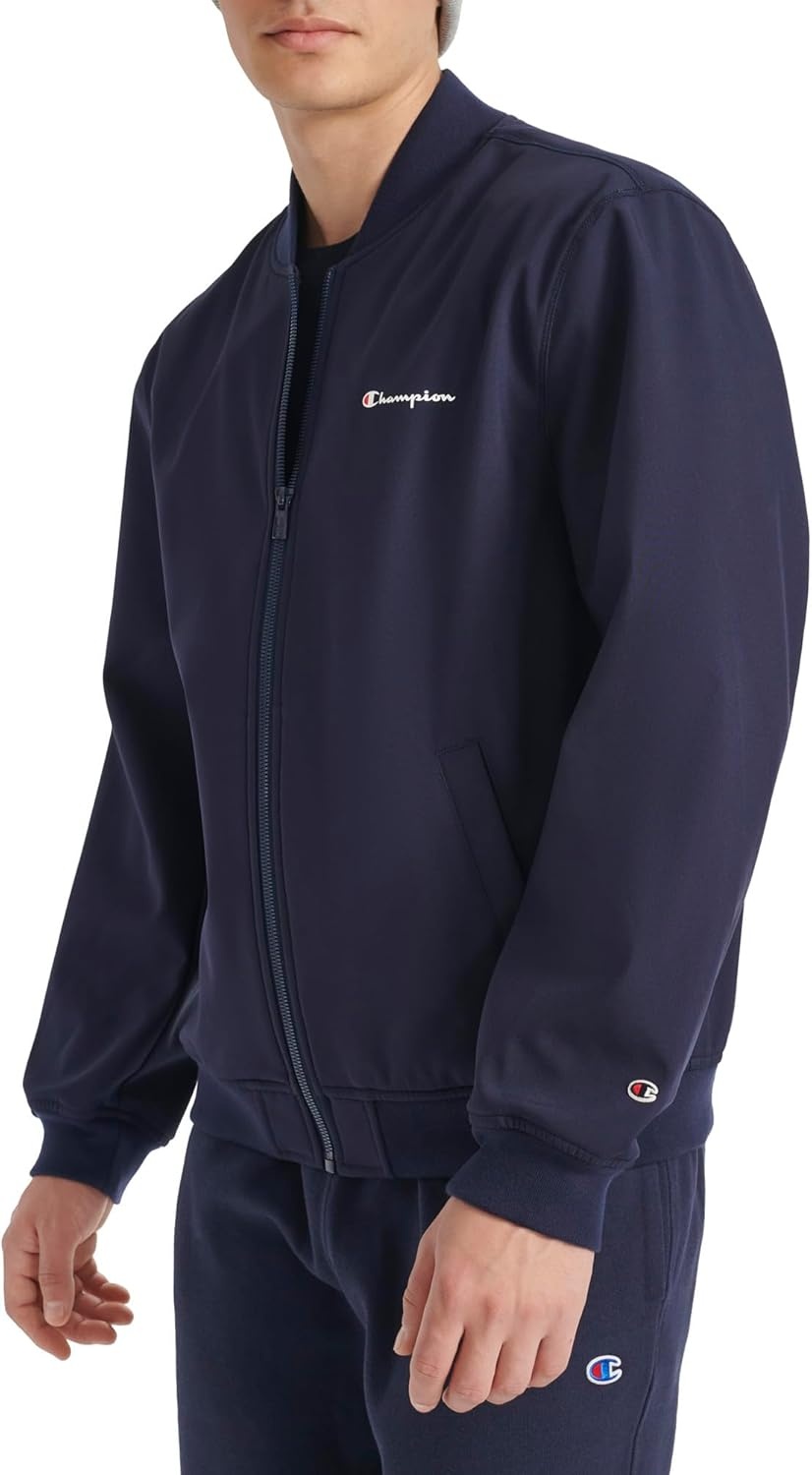 image:imageChampion Mens Soft Shell Sport Bomber Jacket With LogoPeacoat