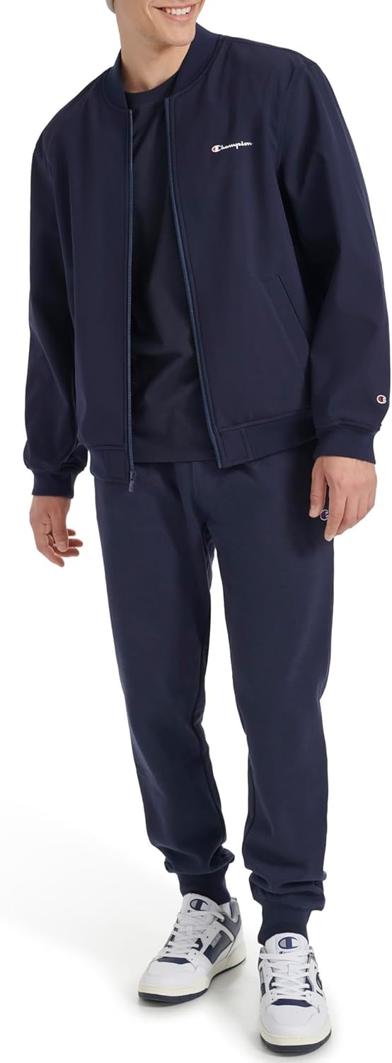 image:imageChampion Mens Soft Shell Sport Bomber Jacket With LogoPeacoat