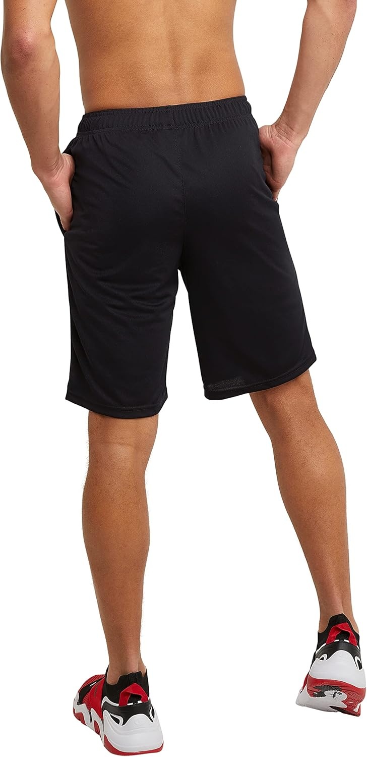 image:imageChampion Mens Sport Shorts Standard Fit 10 Inch Inseam Lightweight Fabric MoistureWickingBlack