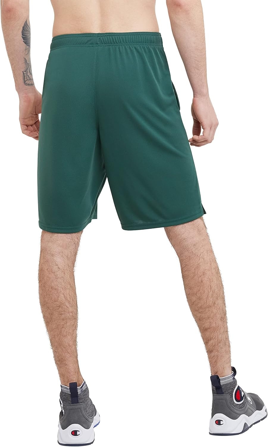 image:imageChampion Mens Sport Shorts Standard Fit 10 Inch Inseam Lightweight Fabric MoistureWickingDark Green