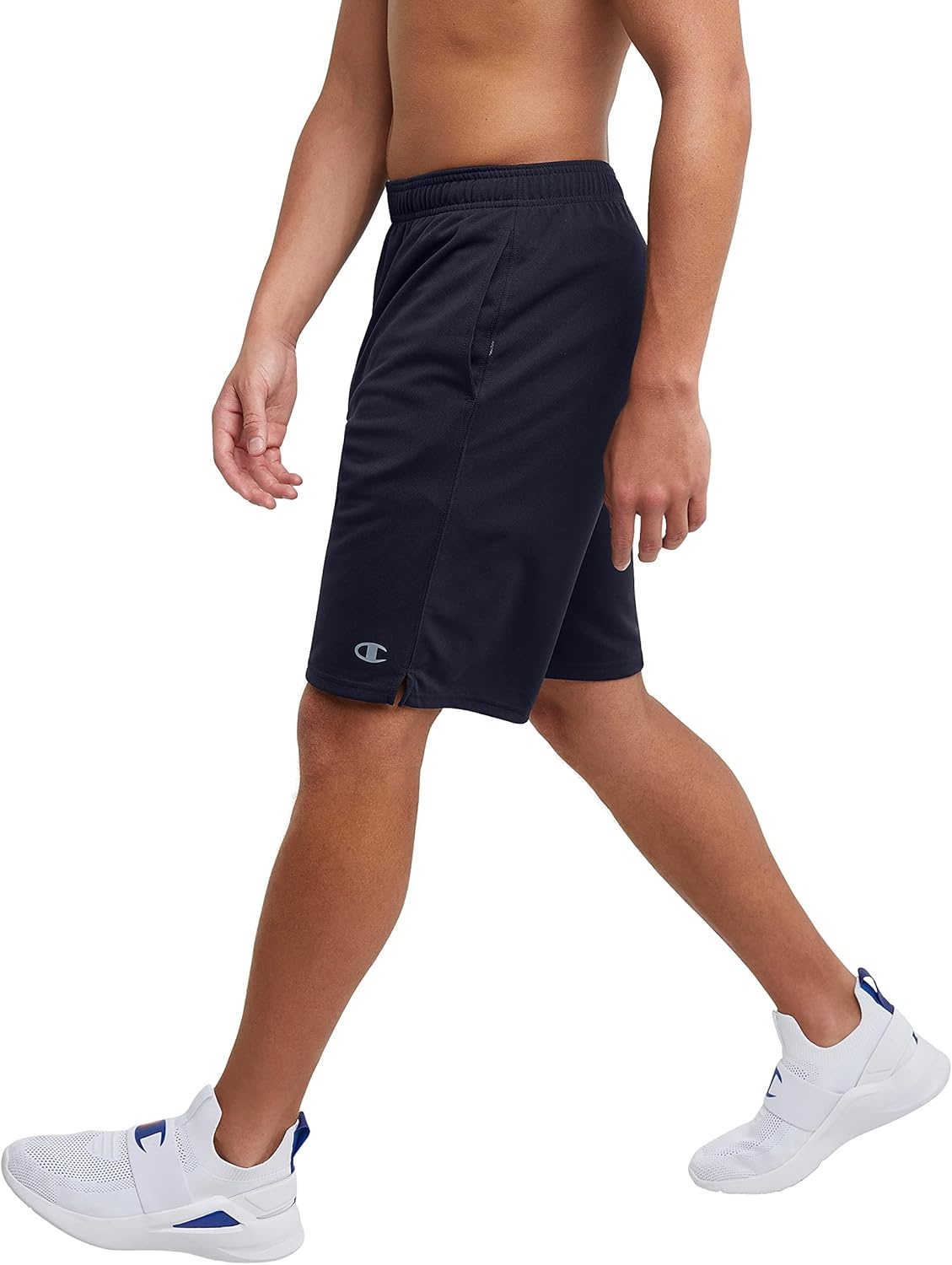 image:imageChampion Mens Sport Shorts Standard Fit 10 Inch Inseam Lightweight Fabric MoistureWickingNavy
