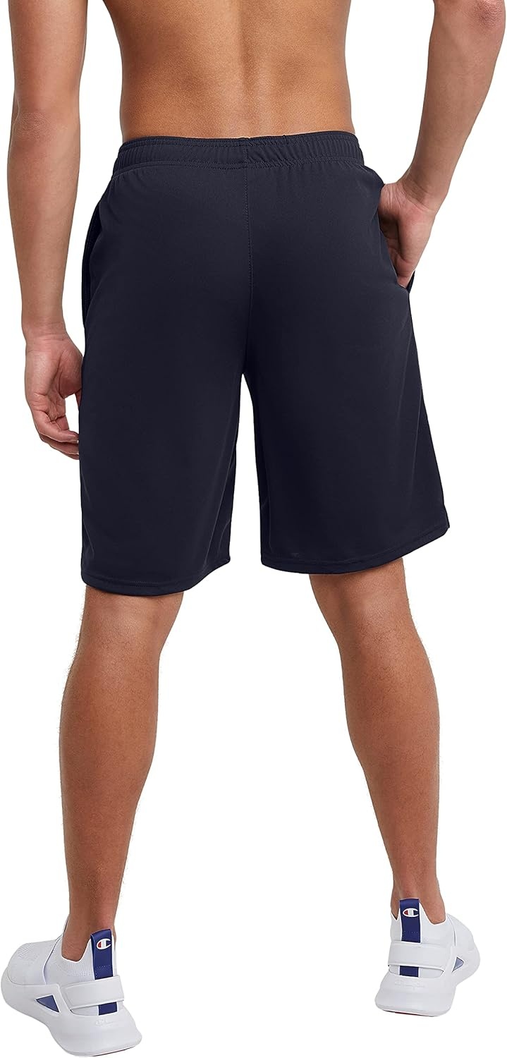 image:imageChampion Mens Sport Shorts Standard Fit 10 Inch Inseam Lightweight Fabric MoistureWickingNavy
