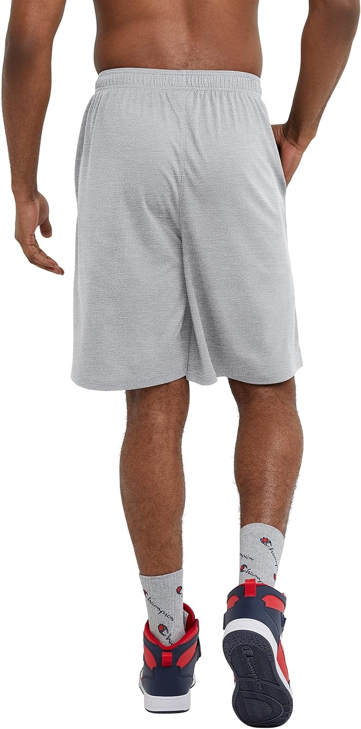 image:imageChampion Mens Sport Shorts Standard Fit 10 Inch Inseam Lightweight Fabric MoistureWickingNew Manhattan Mist Heather