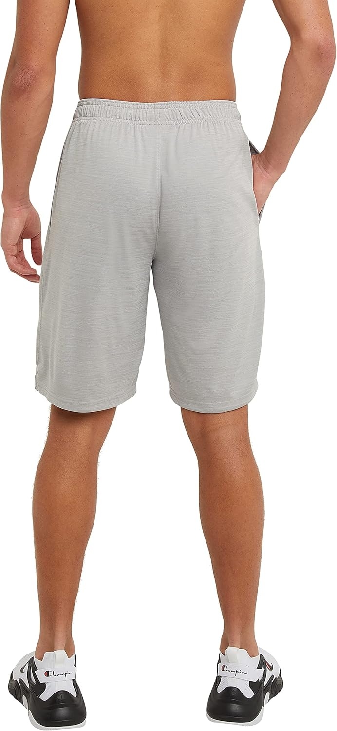 image:imageChampion Mens Sport Shorts Standard Fit 10 Inch Inseam Lightweight Fabric MoistureWickingNew Manhattan Mist Heather