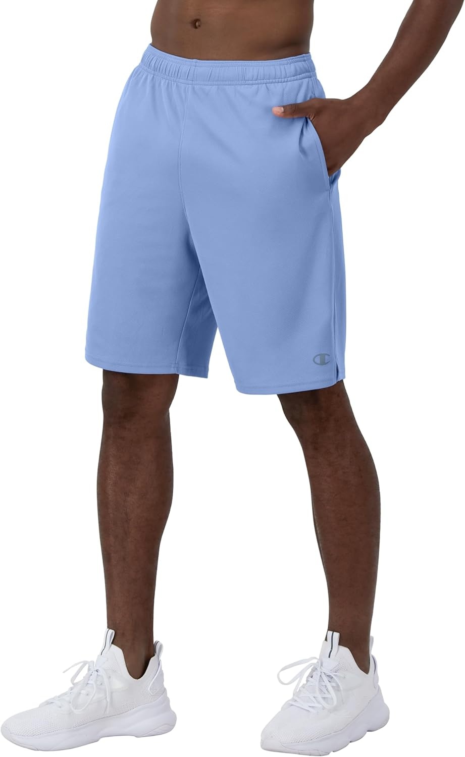 image:imageChampion Mens Sport Shorts Standard Fit 10 Inch Inseam Lightweight Fabric MoistureWickingPlaster Blue