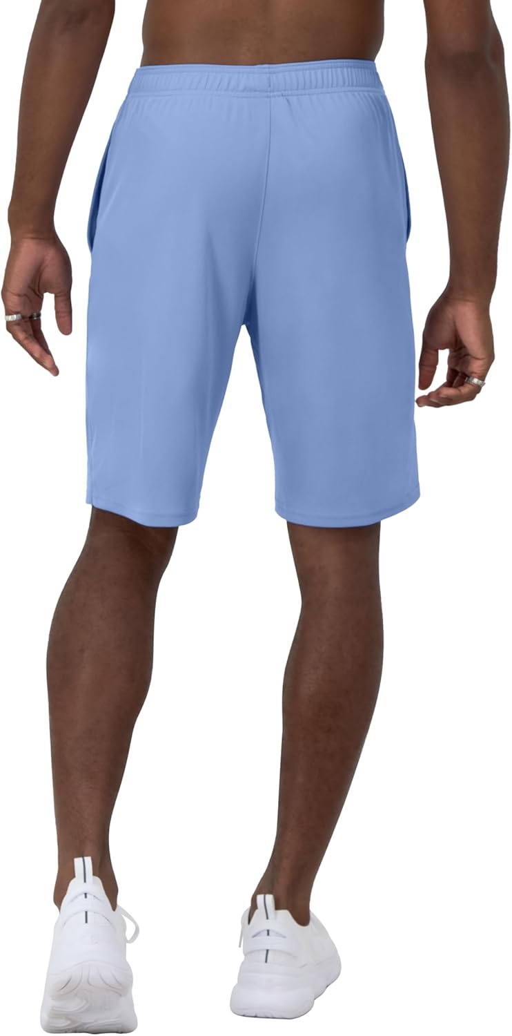 image:imageChampion Mens Sport Shorts Standard Fit 10 Inch Inseam Lightweight Fabric MoistureWickingPlaster Blue