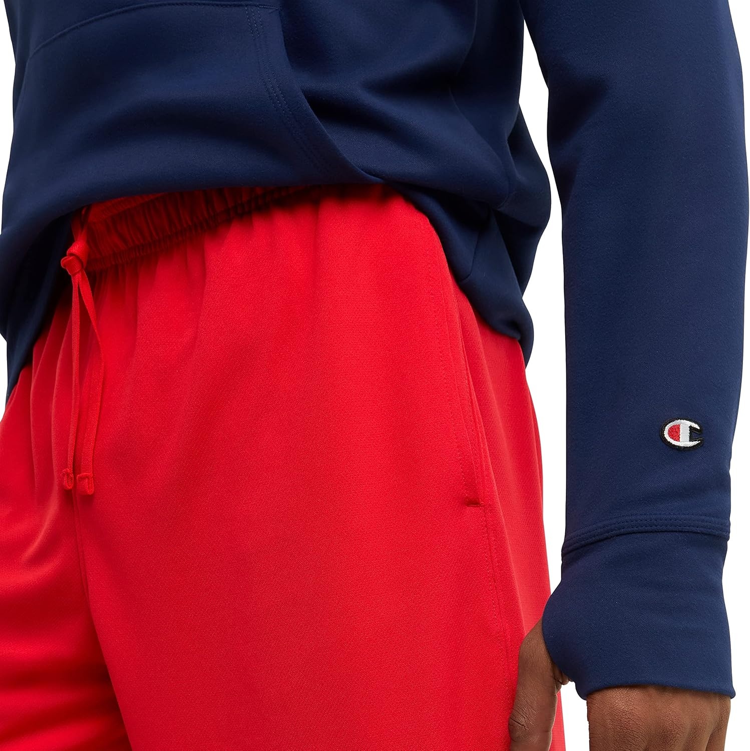 image:imageChampion Mens Sport Shorts Standard Fit 10 Inch Inseam Lightweight Fabric MoistureWickingScarlet