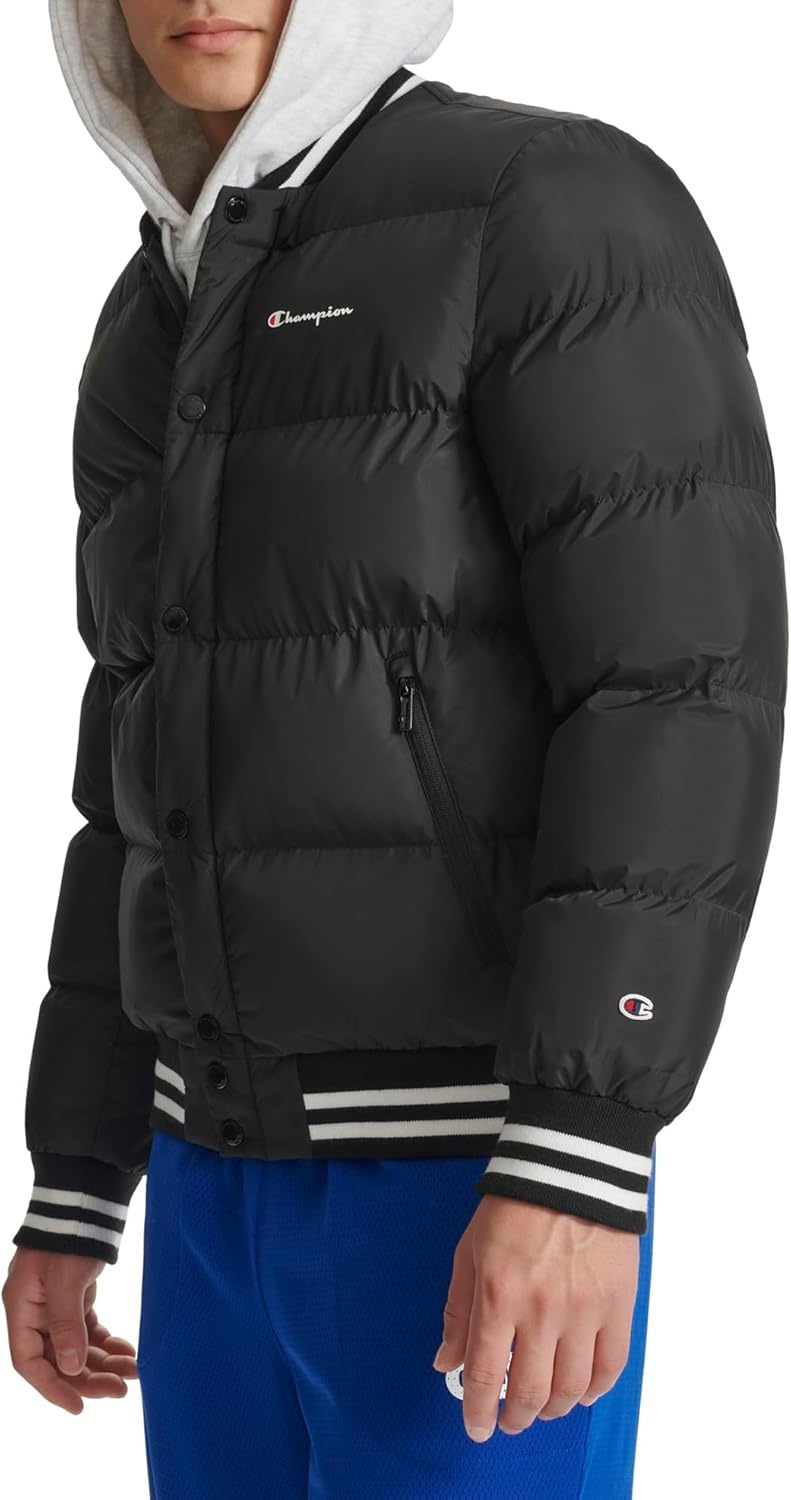image:imageChampion Mens Varsity Bomber Puffer JacketBlack