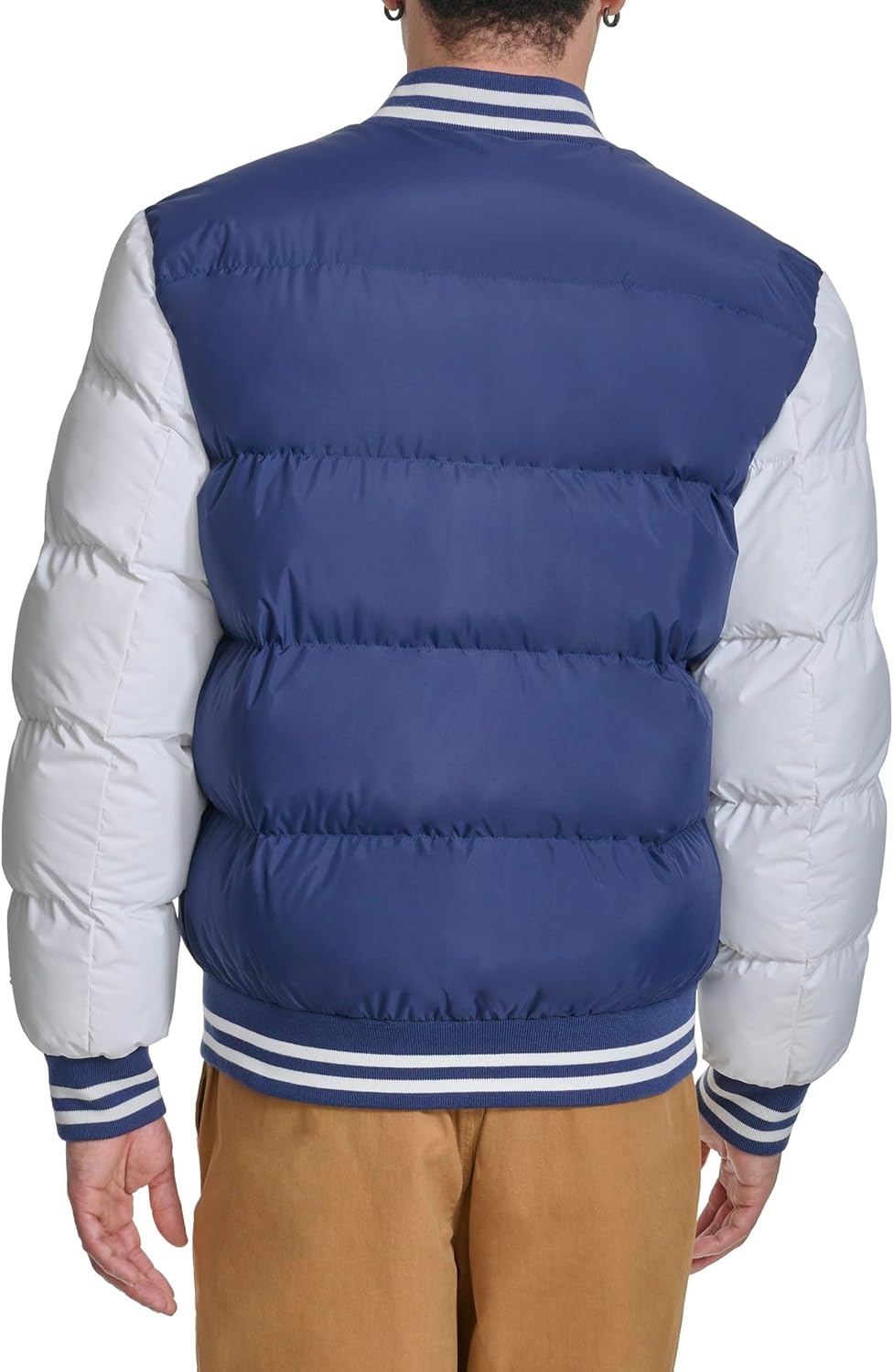image:imageChampion Mens Varsity Bomber Puffer JacketNavyWhite