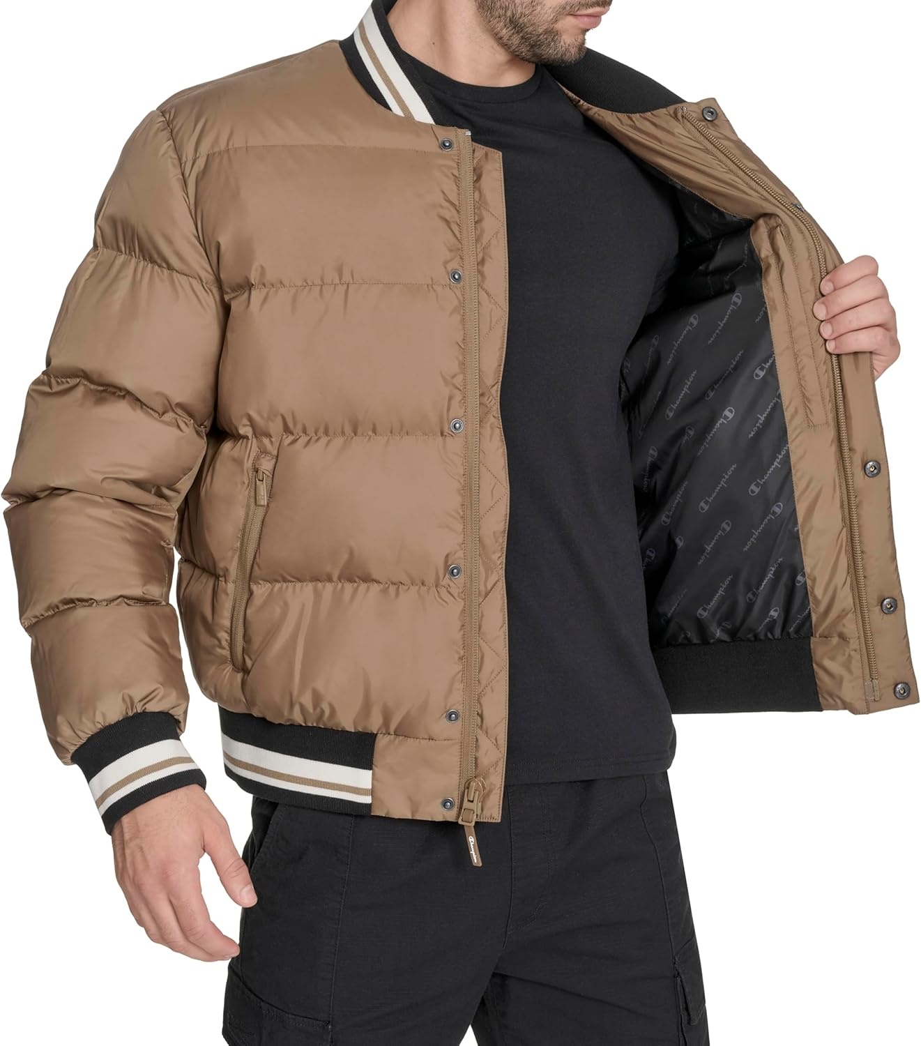 image:imageChampion Mens Varsity Bomber Puffer JacketOtter Tech