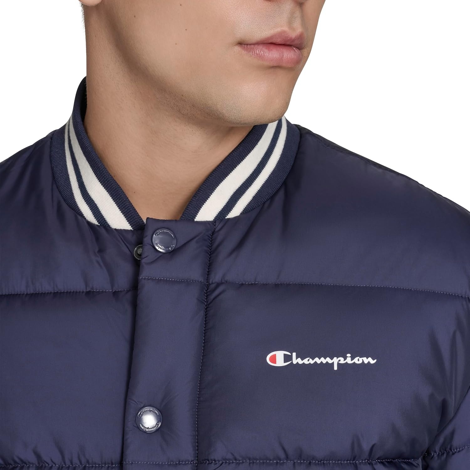 image:imageChampion Mens Varsity Bomber Puffer JacketPeacoat Tech