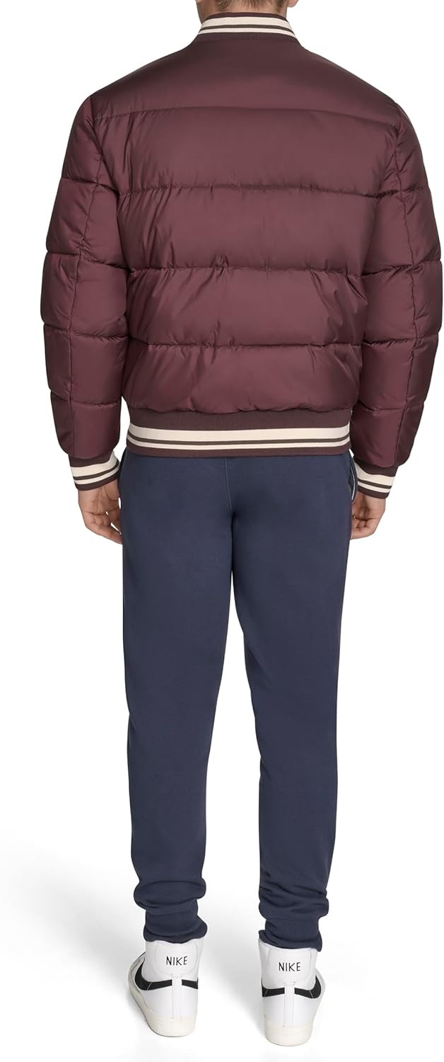 image:imageChampion Mens Varsity Bomber Puffer JacketWine Tech