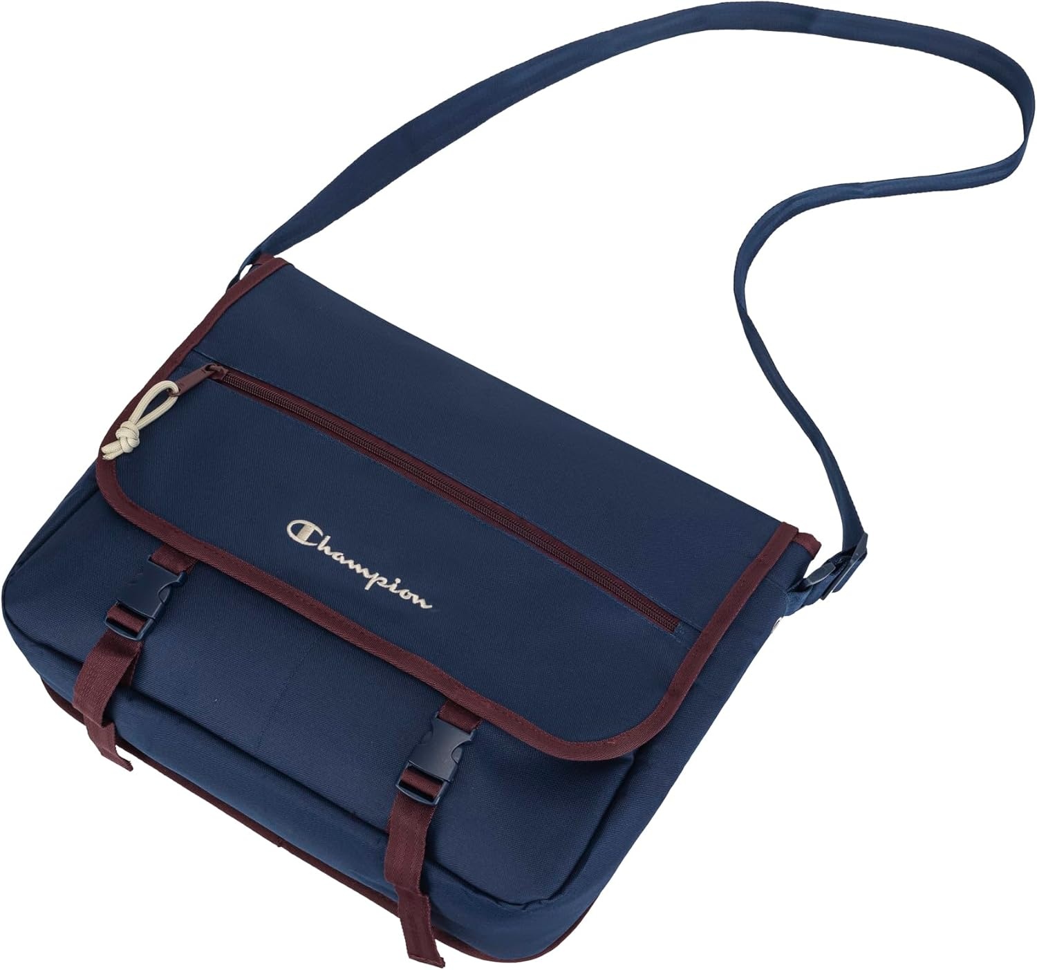 image:imageChampion Phase Messenger Bag With Padded Laptop Sleeve Adjustable Strap for Work Travel OfficeSail Away NavyMedium Ruby