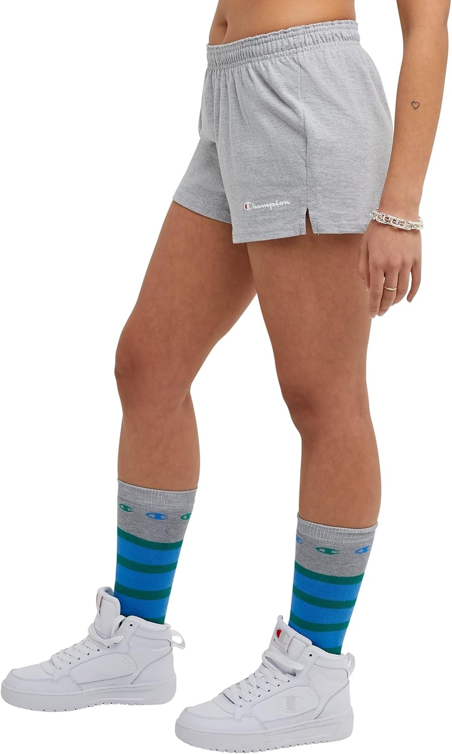 image:imageChampion Womens 35 Practice Short Retired ColorsOxford Gray Small Script