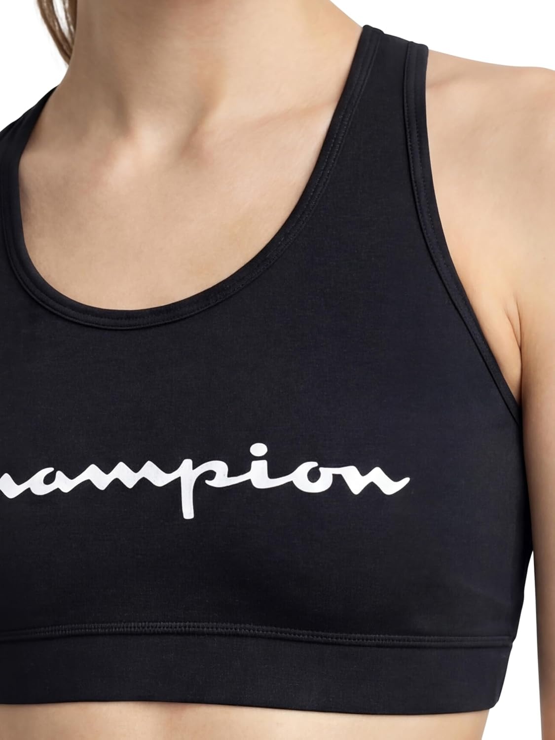image:imageChampion Womens Champion Script Sports Bra Flexible FitBlack Script Logo