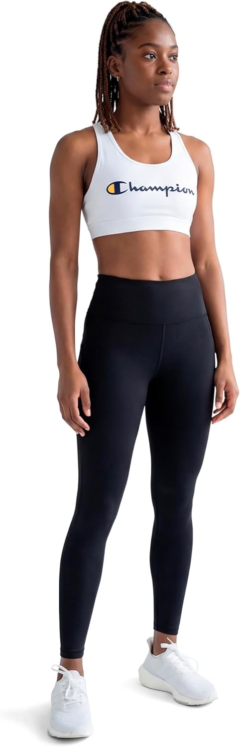 image:imageChampion Womens Champion Script Sports Bra Flexible FitBright White Script Logo