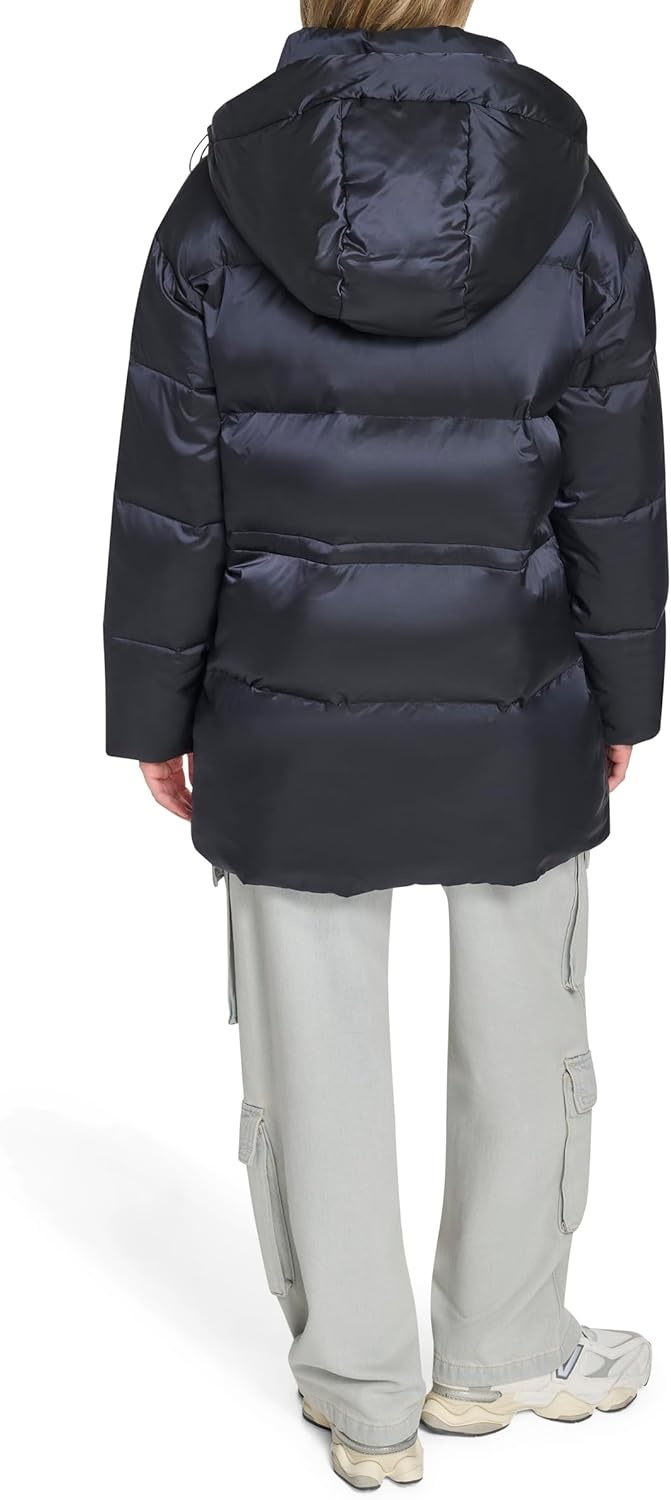 image:imageChampion Womens Cinch Waist Quilted Puffer JacketNavy