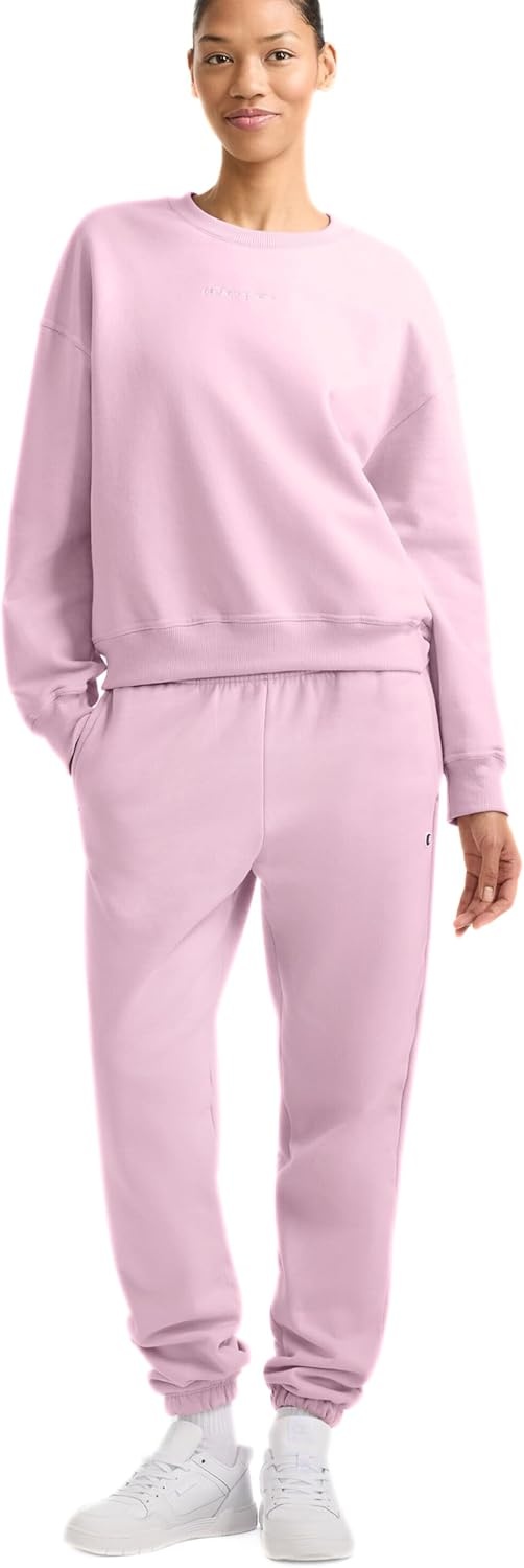 image:imageChampion Womens CinchedBottom Fleece Sweatpants Oversized Fit MidweightBallerina Slipper