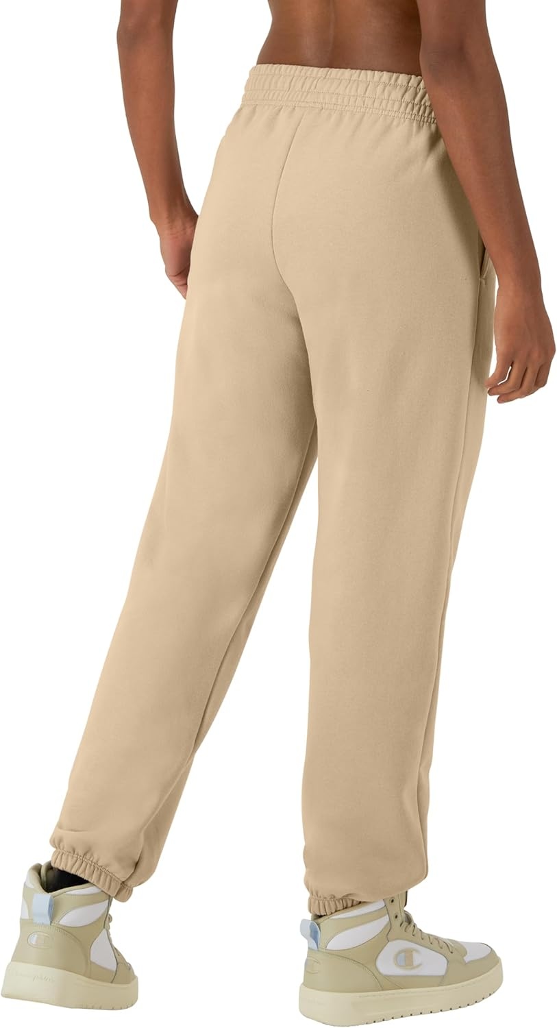 image:imageChampion Womens CinchedBottom Fleece Sweatpants Oversized Fit MidweightChampagne Frost