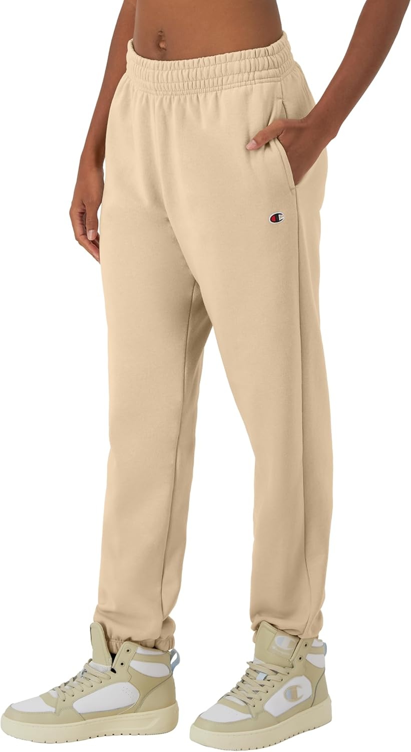 image:imageChampion Womens CinchedBottom Fleece Sweatpants Oversized Fit MidweightChampagne Frost