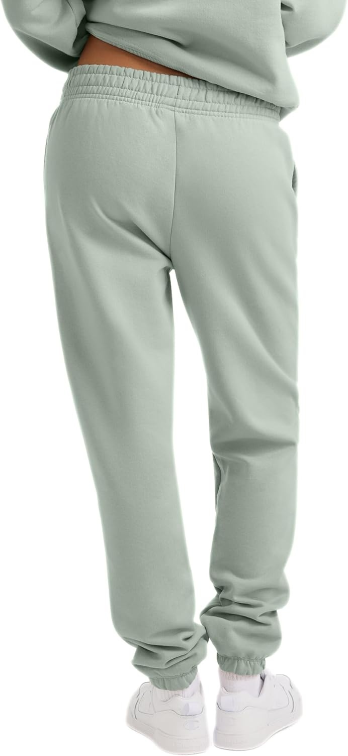 image:imageChampion Womens CinchedBottom Fleece Sweatpants Oversized Fit MidweightClever Sage