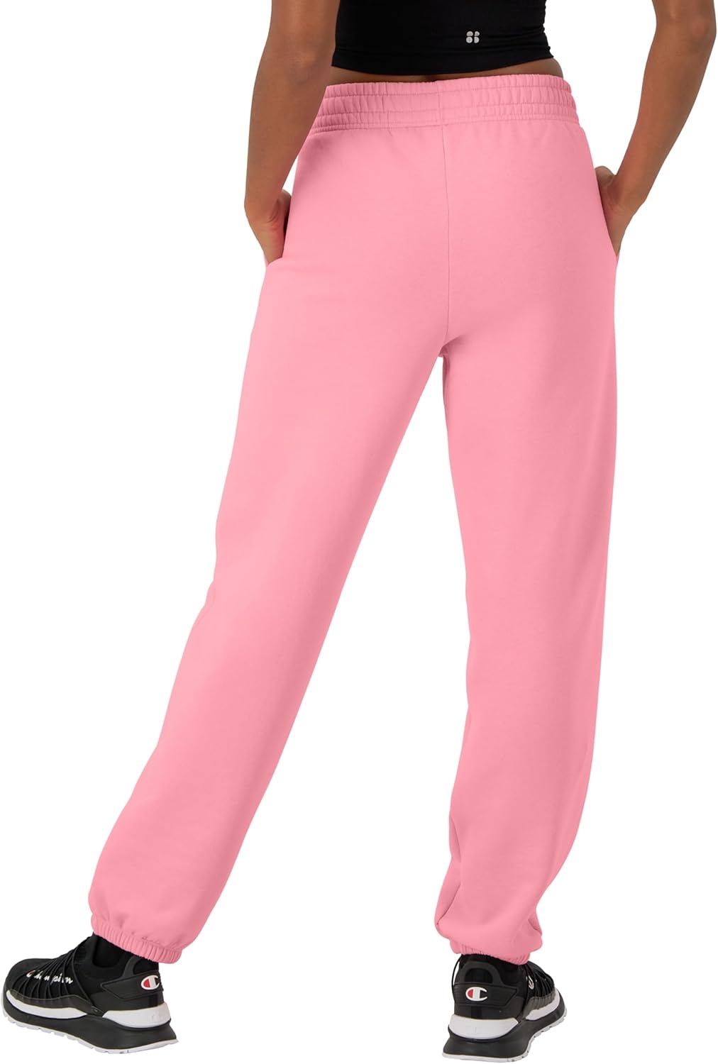 image:imageChampion Womens CinchedBottom Fleece Sweatpants Oversized Fit MidweightMarzipan Pink