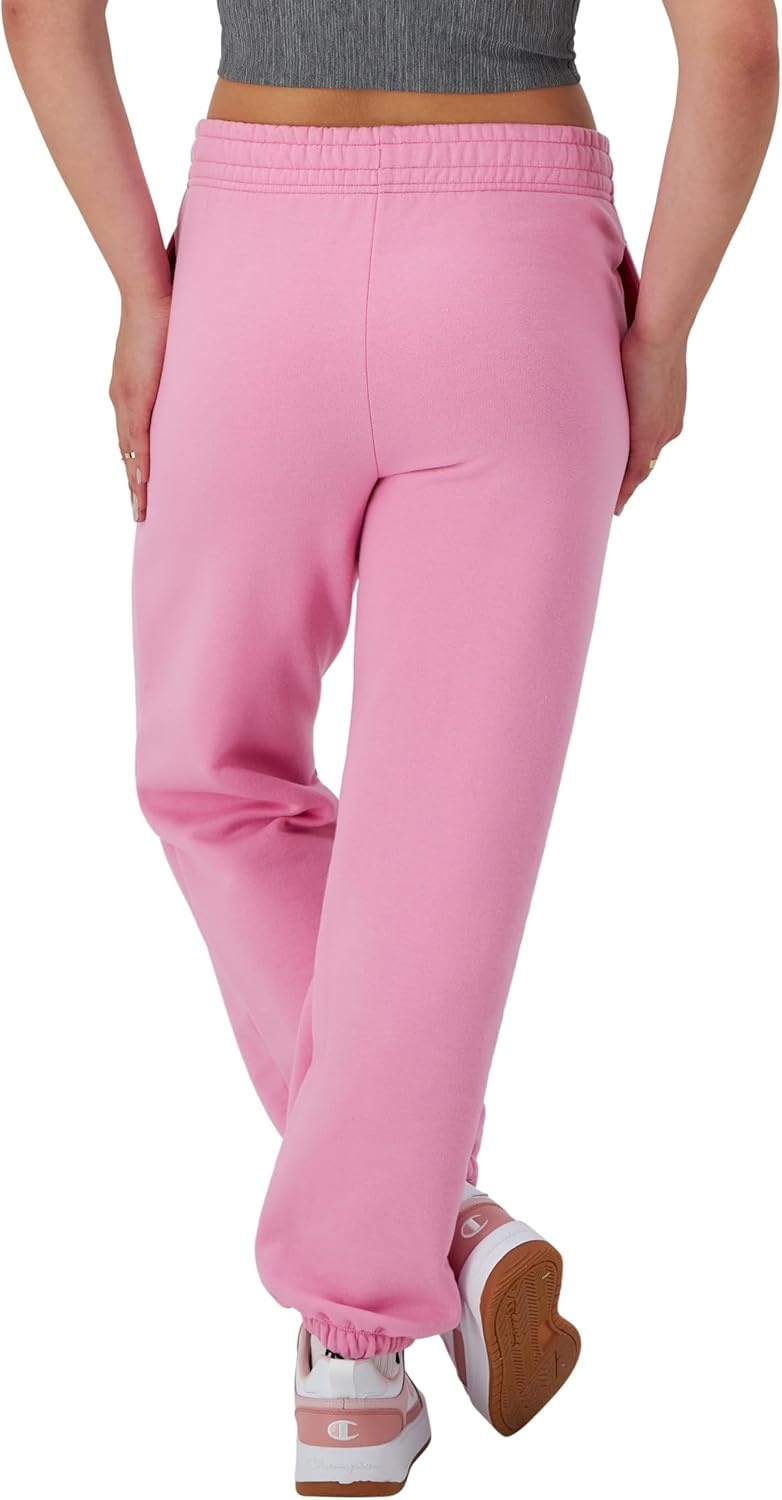 image:imageChampion Womens CinchedBottom Fleece Sweatpants Oversized Fit MidweightSpirited Pink