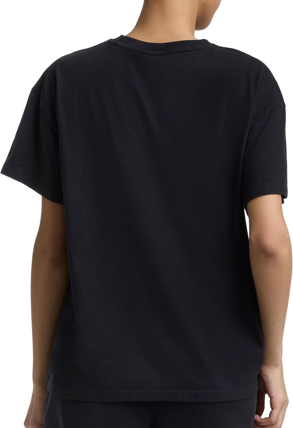 image:imageChampion Womens Classic Short Sleeve Graphic TShirt Loose Fit Script LogoBlack Tonal Script Logo