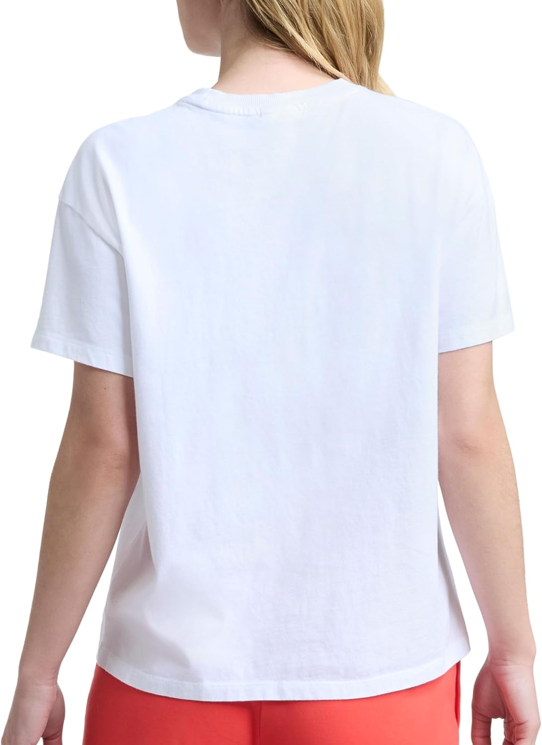image:imageChampion Womens Classic Short Sleeve Graphic TShirt Loose Fit Script LogoBright White Tonal Script Logo