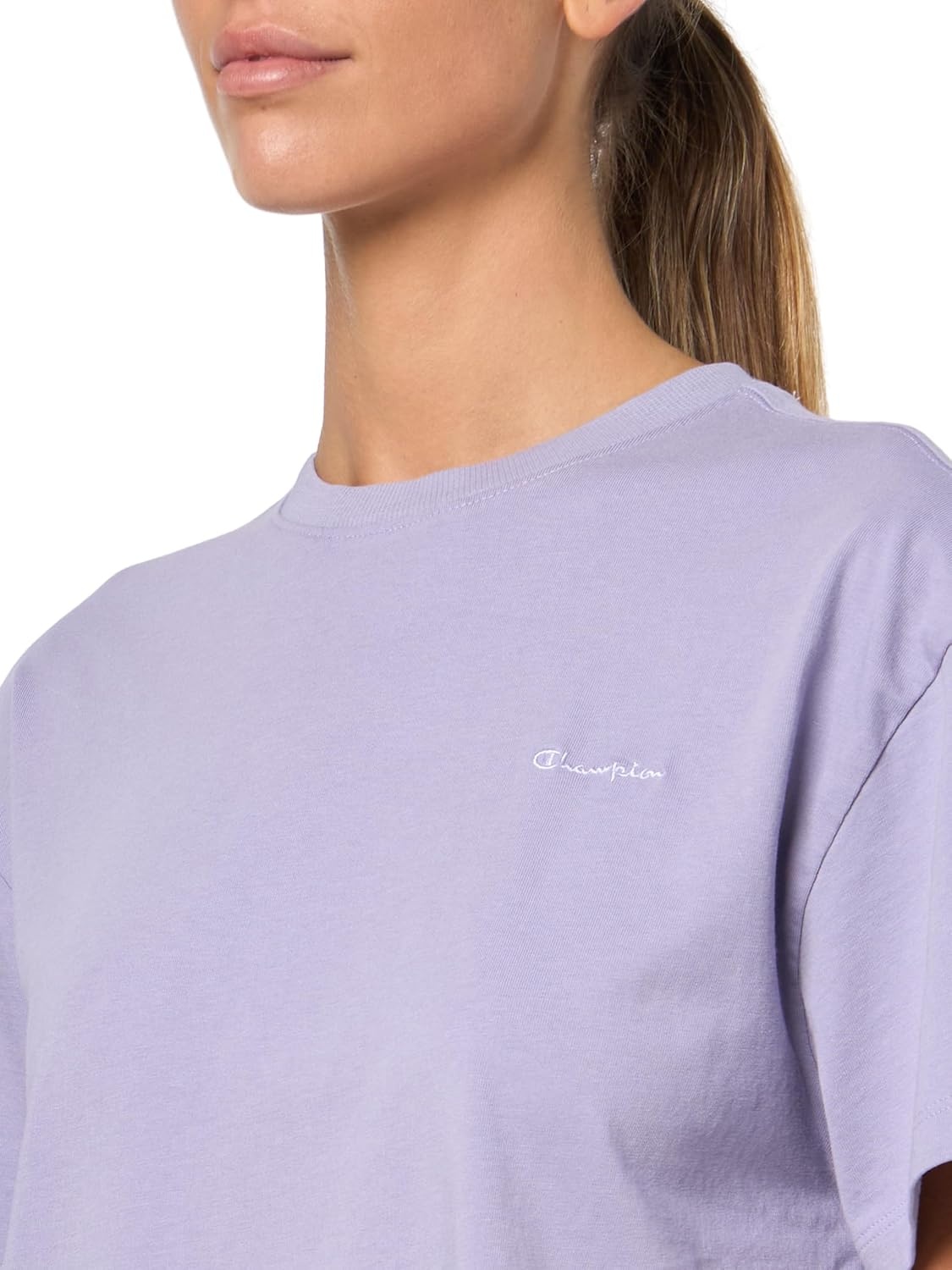 image:imageChampion Womens Classic Short Sleeve Graphic TShirt Loose Fit Script LogoDaybreak Tonal Script Logo