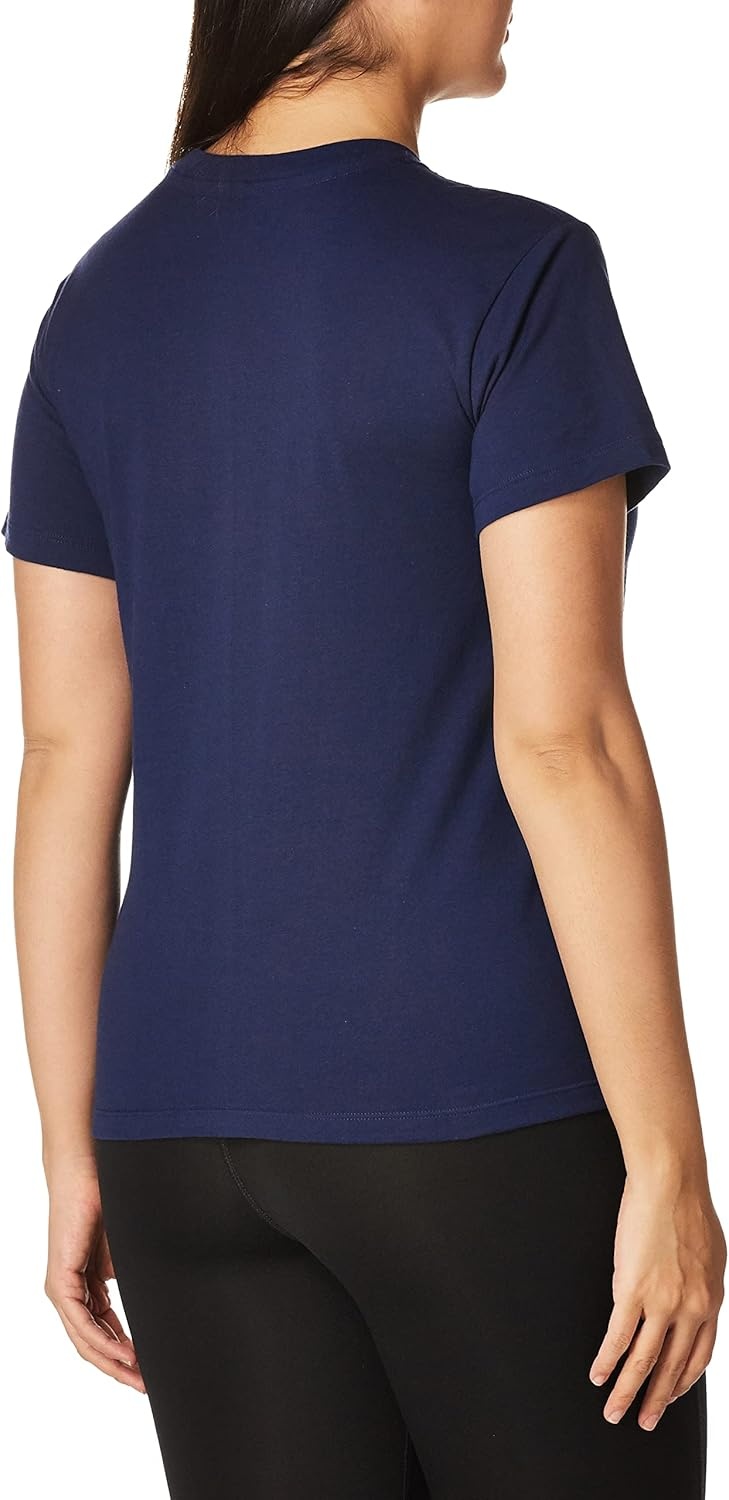 image:imageChampion Womens Classic Short Sleeve Graphic TShirt Standard Fit Script LogoAthletic Navy Classic Script Logo