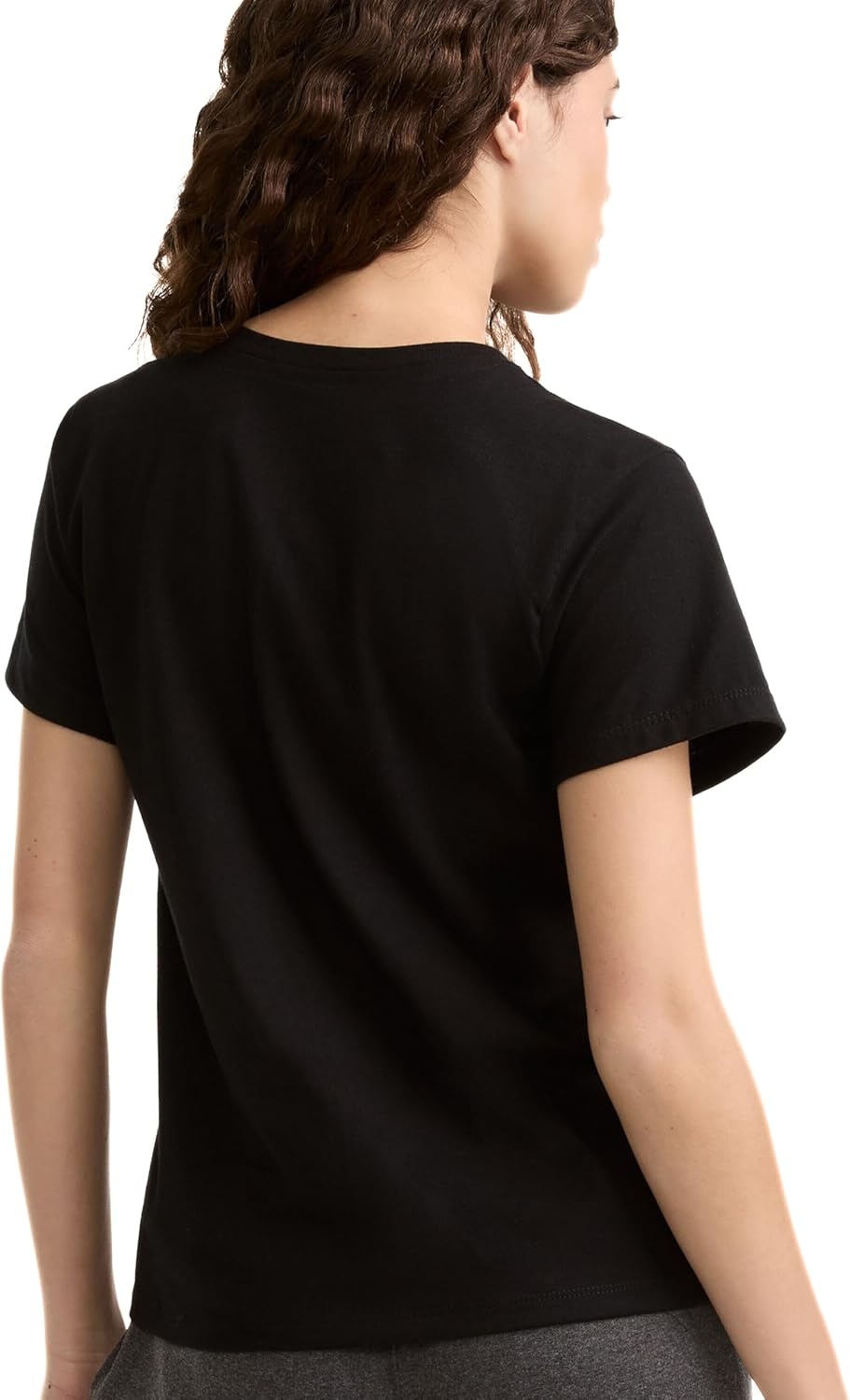 image:imageChampion Womens Classic Short Sleeve Graphic TShirt Standard Fit Script LogoBlack Small Tonal Script Logo