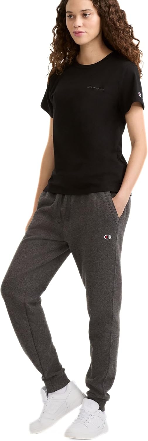 image:imageChampion Womens Classic Short Sleeve Graphic TShirt Standard Fit Script LogoBlack Small Tonal Script Logo