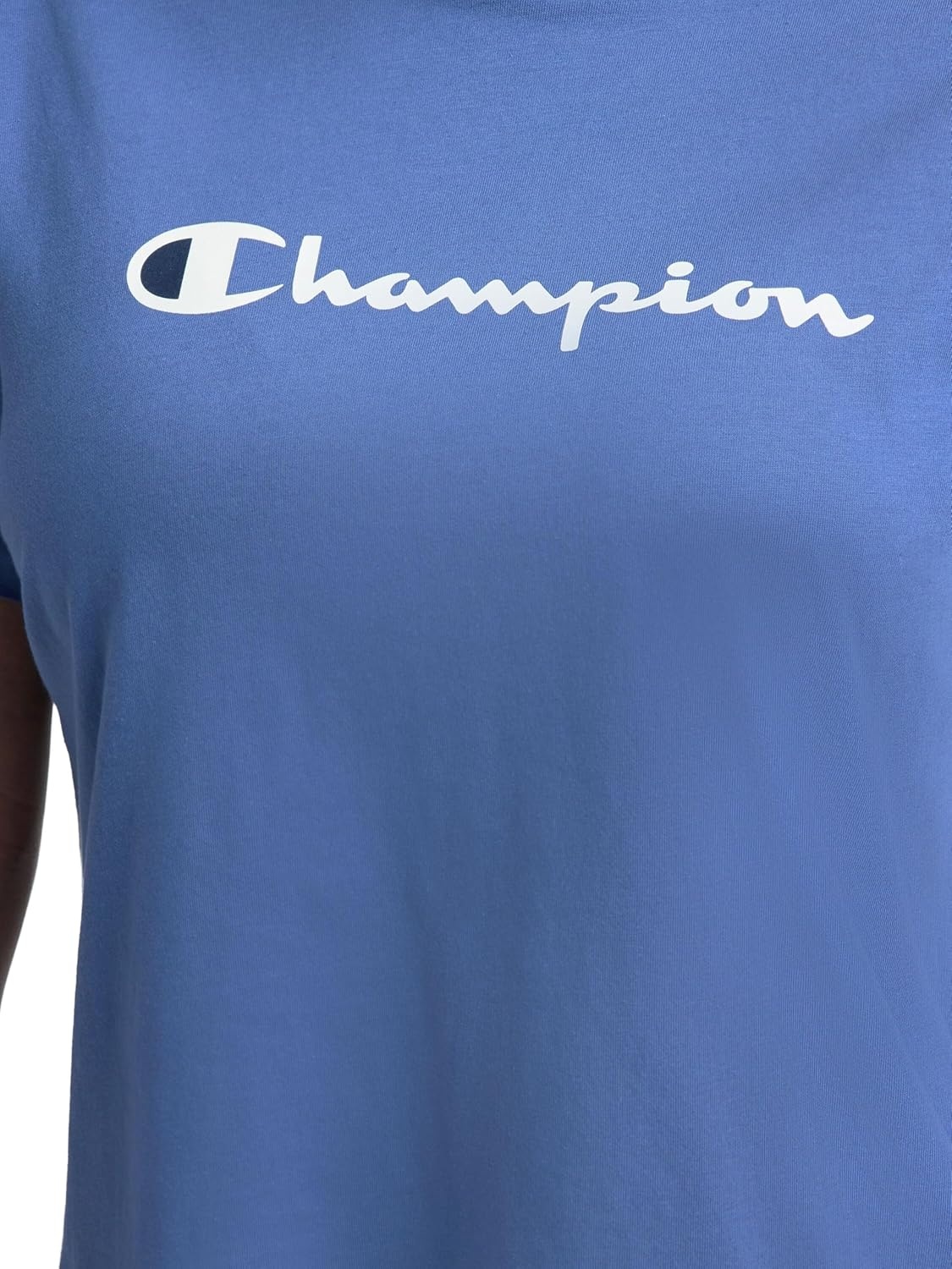image:imageChampion Womens Classic Short Sleeve Graphic TShirt Standard Fit Script LogoCoastal Fjord
