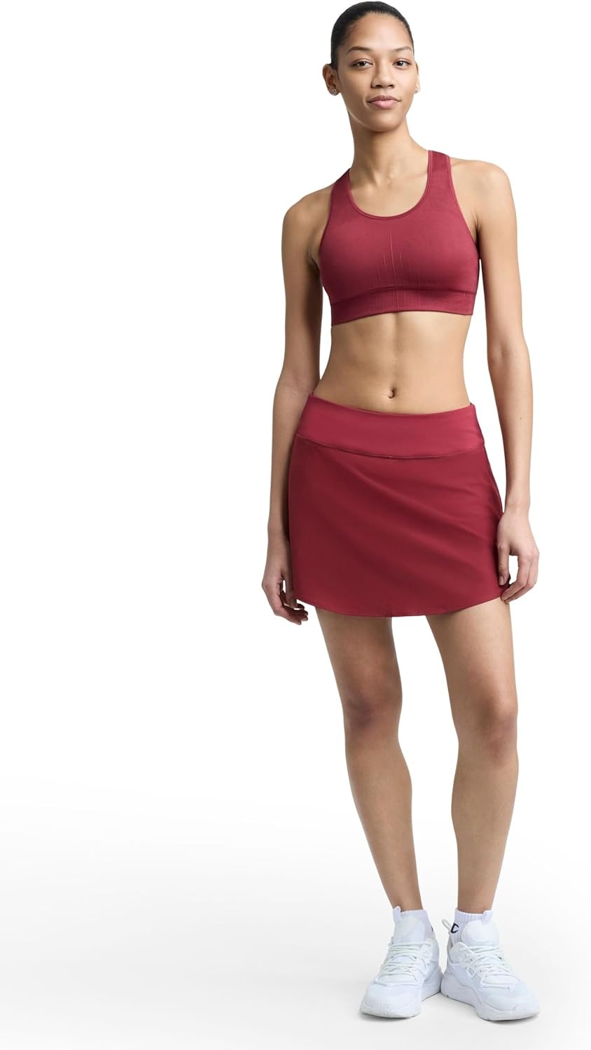 image:imageChampion Womens Courtside 15 Skort Standard Fit 3 Inner ShortPomegranate C Logo