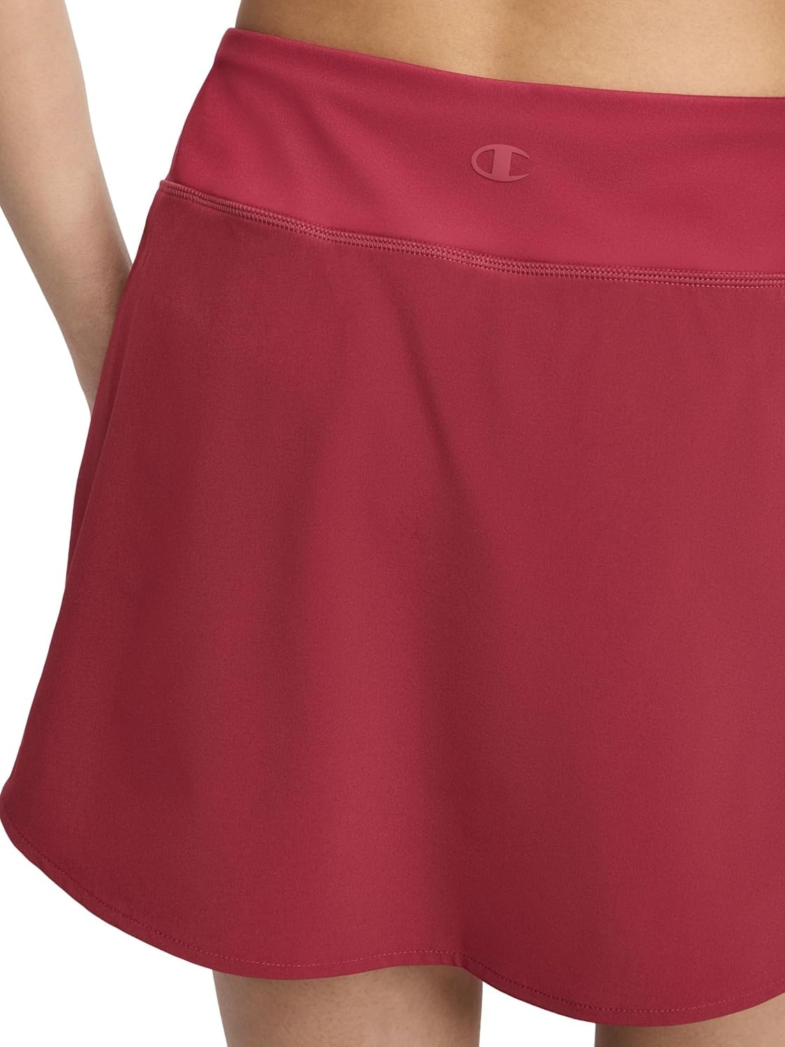 image:imageChampion Womens Courtside 15 Skort Standard Fit 3 Inner ShortPomegranate C Logo