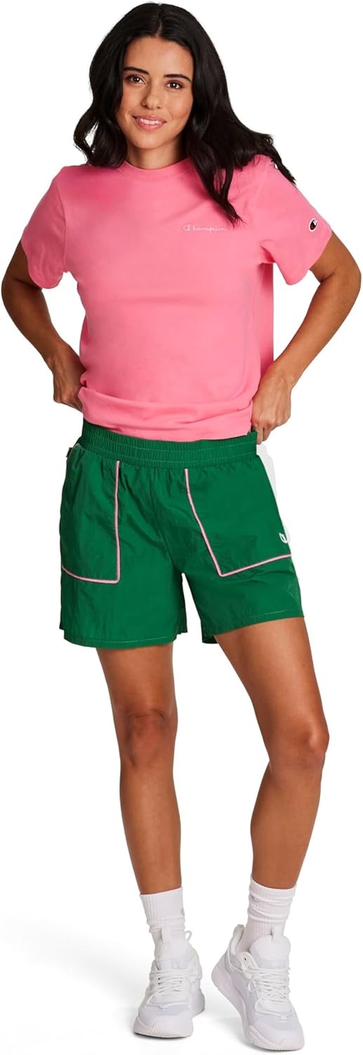 image:imageChampion Womens Courtside 5 Short with Piping Standard Fit Crinkle NylonVerdant Green