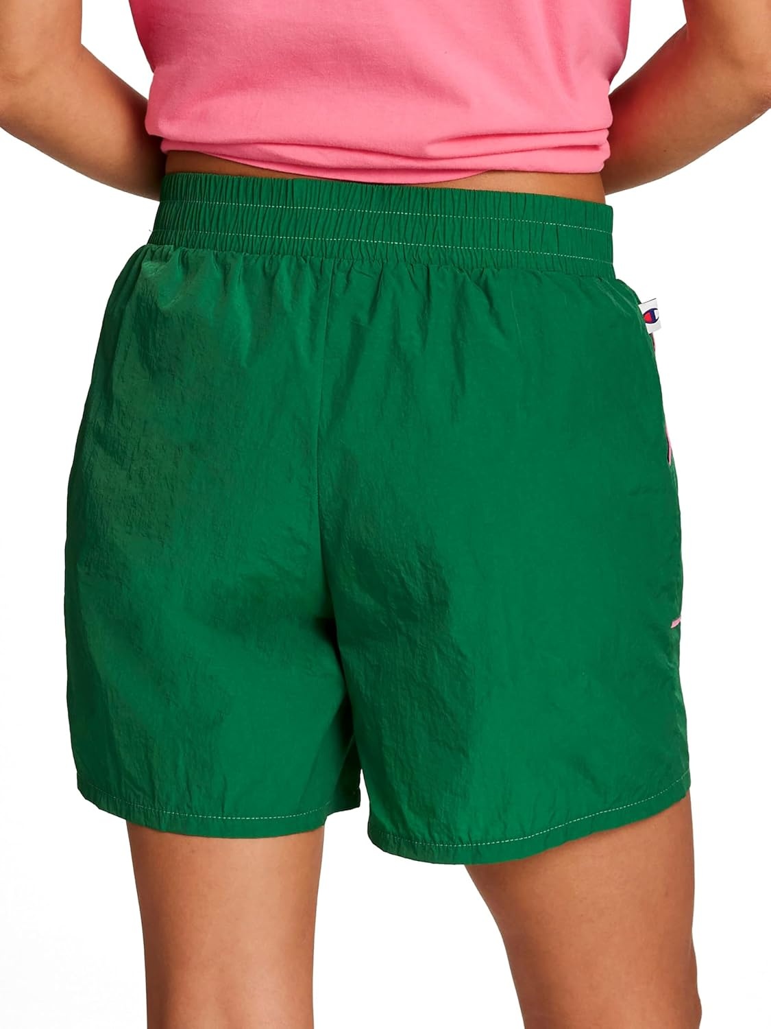 image:imageChampion Womens Courtside 5 Short with Piping Standard Fit Crinkle NylonVerdant Green