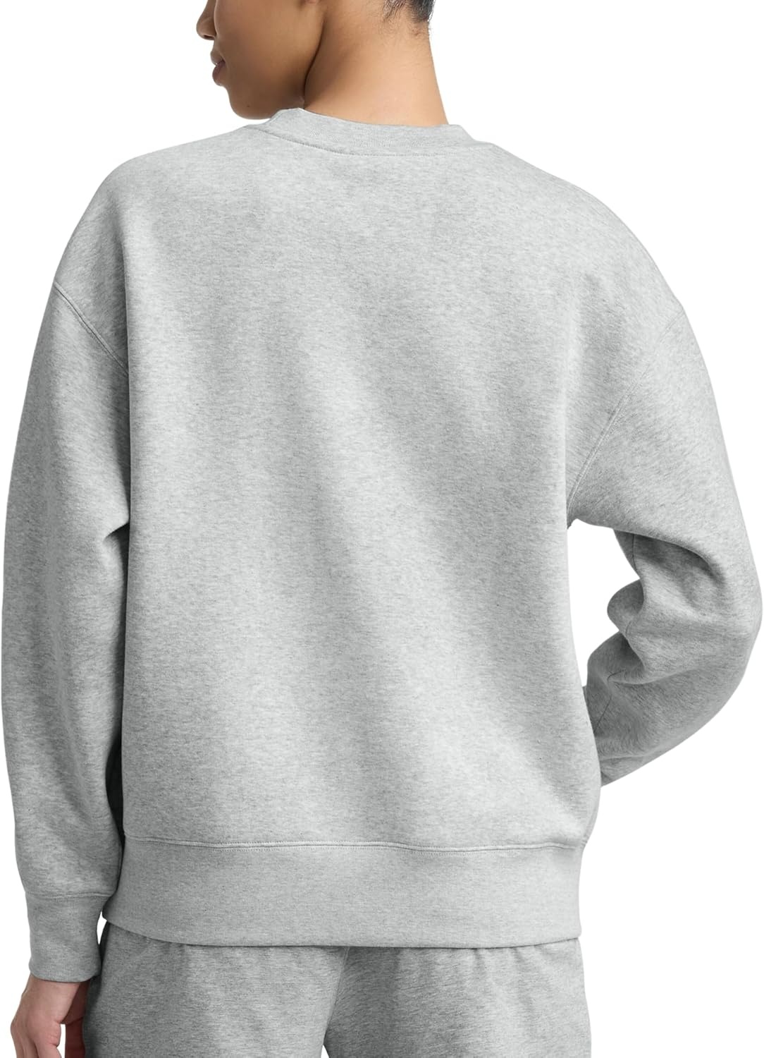 image:imageChampion Womens Crewneck Fleece Sweatshirt Loose Fit Midweight C Logo Available in Regular and PlusOxford Gray Heather C Logo
