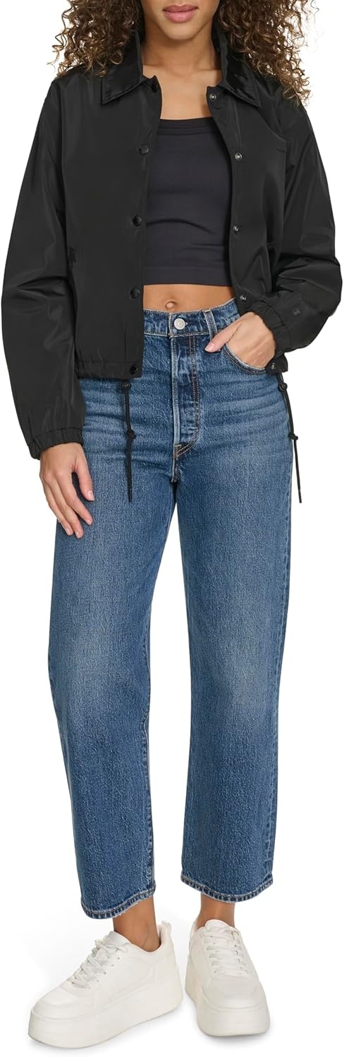 image:imageChampion Womens Cropped Coached JacketBlack