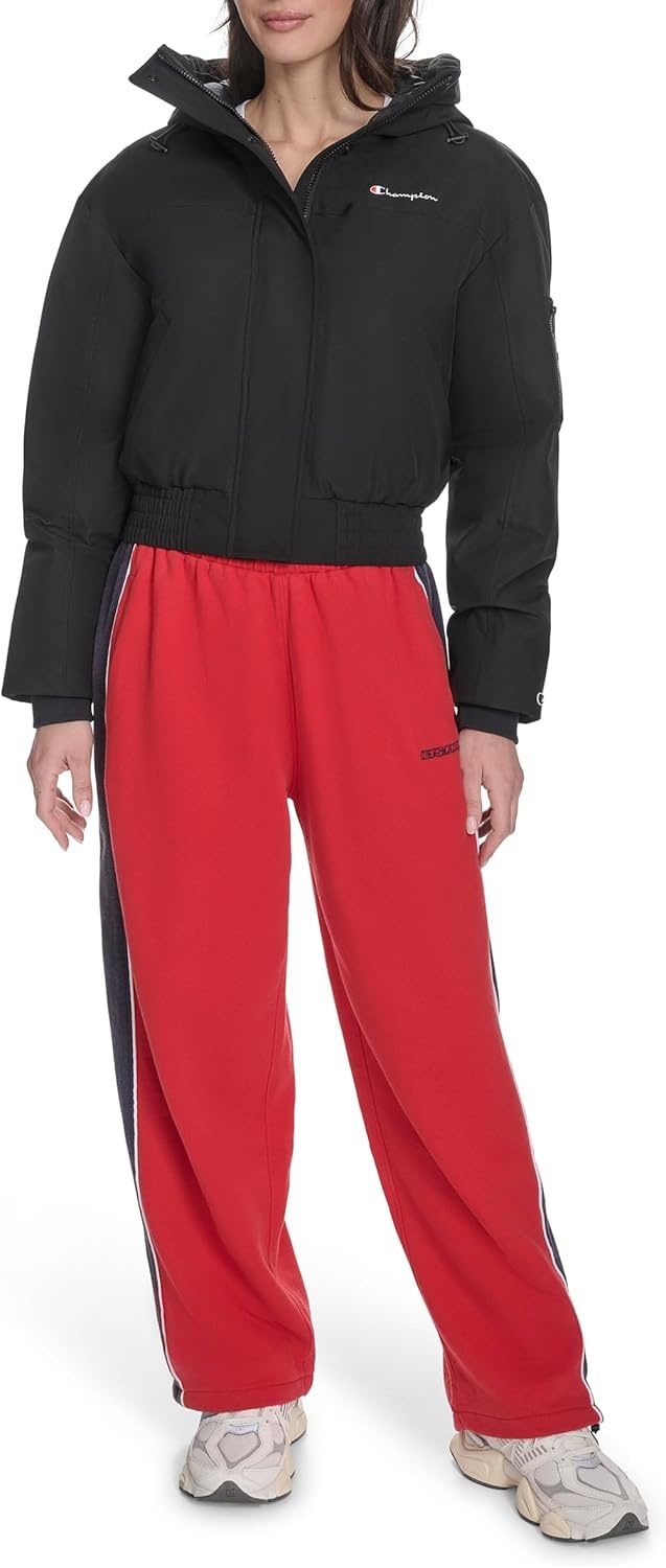 image:imageChampion Womens Cropped Hooded Ski BomberBlack